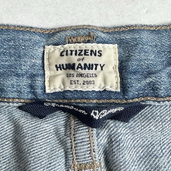 Citizens of Humanity Women's Crop Slim Emerson Jeans Size 24 Boho Side Stripe - Picture 8 of 16